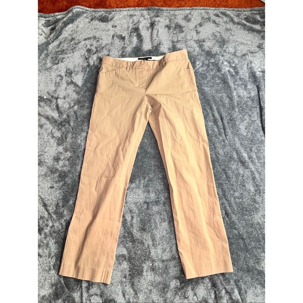 Theory Beige Cropped Pants Size 4 Straight Leg Casual Workwear